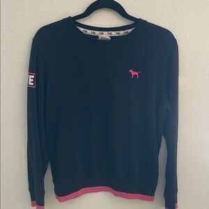 PINK Victoria's Secret Black Sweater with Pink Details